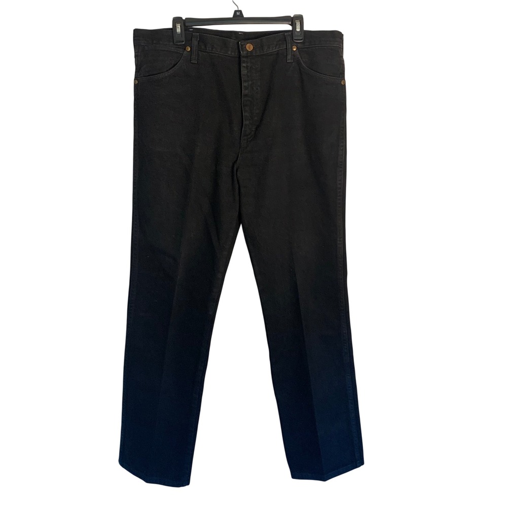 Wrangler 936WBK 38x32 USA Made Vintage Black‎ Cowboy Cut Jeans Slim Fit